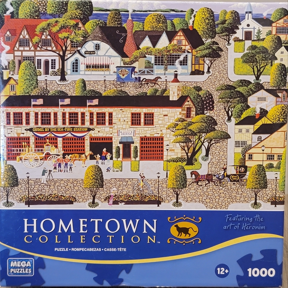 Mega Puzzles Hometown Collection Carmel Firehouse 1000 piece puzzle Heronim art